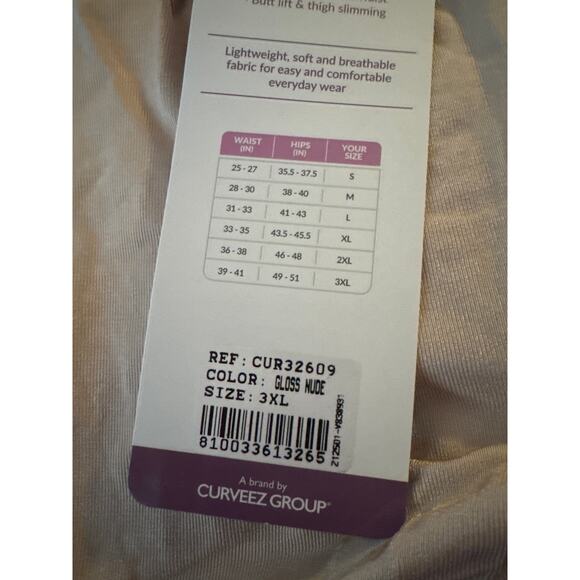 CURVEEZ COMFORT EVOLUTION HI WAIST THIGH SLIMMER SHAPER CONTROL SEAMLESS NU 3X - Picture 7 of 7